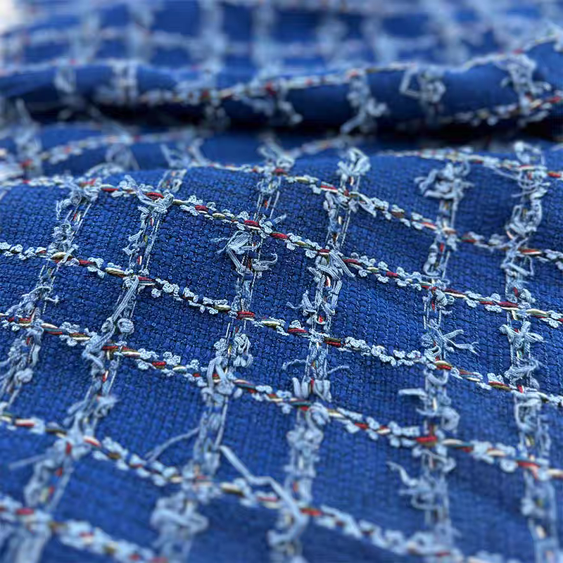 C*ANEL catwalk small fragrance fabric, advanced custom tweed clothing fabric, designer DIY handmade shoes and hats
