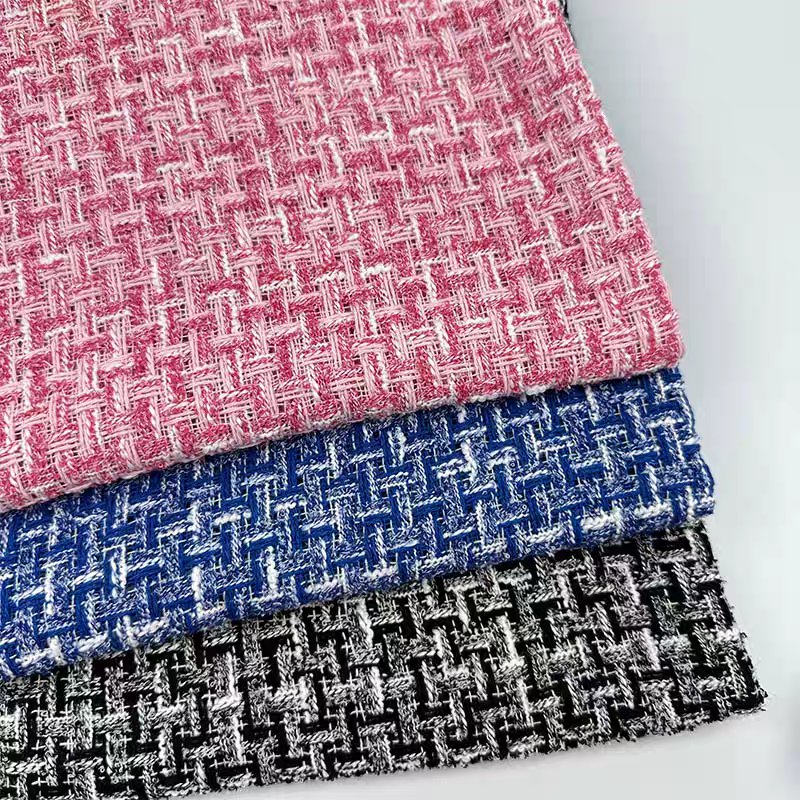 C's high-end customized small fragrance fabric imported tweed woven catwalk clothing vest bag fabric