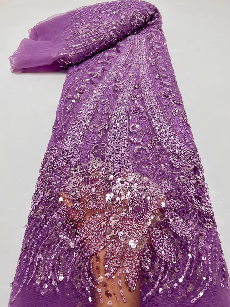 French white fabric heavy bead tube embroidery beading peony sequins embroidery fabric dress wedding dress cheongsam