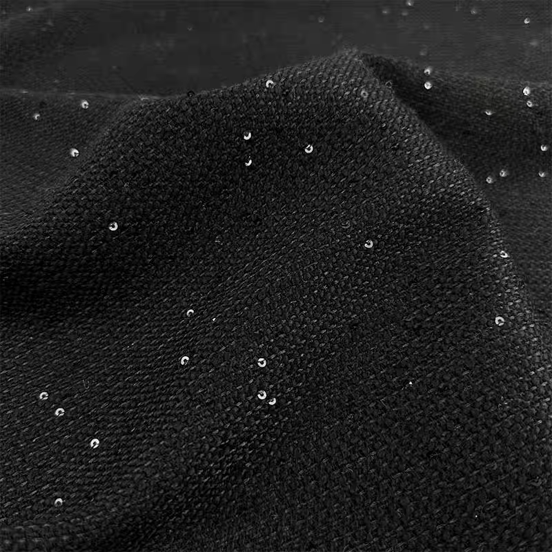 Sequined high-end customized small fragrant tweed fabric, bouquet handmade DIY designer clothing jacket fabric