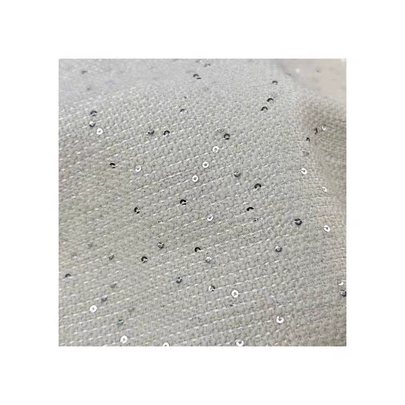 Sequined high-end customized small fragrant tweed fabric, bouquet handmade DIY designer clothing jacket fabric