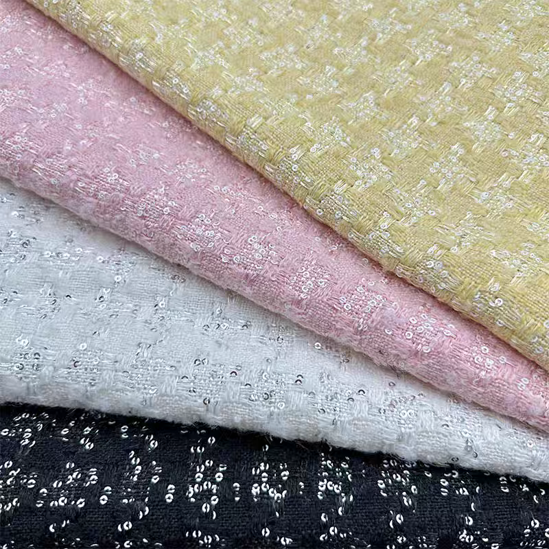 Dobacol color imported small fragrance fabric, delicate tweed high-end customized clothing, handmade luggage fabric