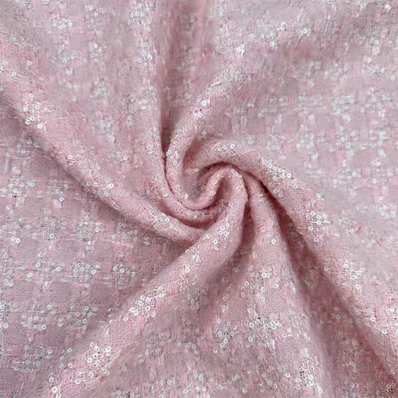 Dobacol color imported small fragrance fabric, delicate tweed high-end customized clothing, handmade luggage fabric