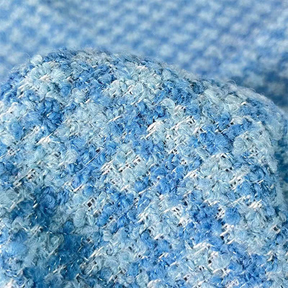 Wool knitting fragrance soft waxy tweed designer fabric handmade custom coat autumn and winter clothing fabric