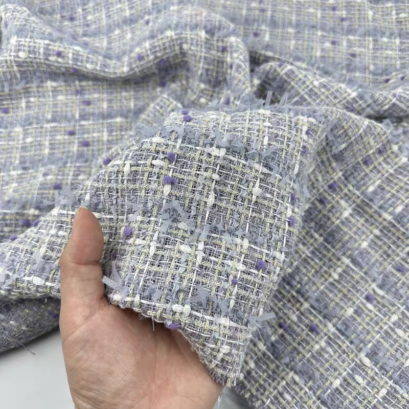 Spring butterfly yarn small fragrance fabric fine woven tweed clothing designer DIY luggage shoes and hats