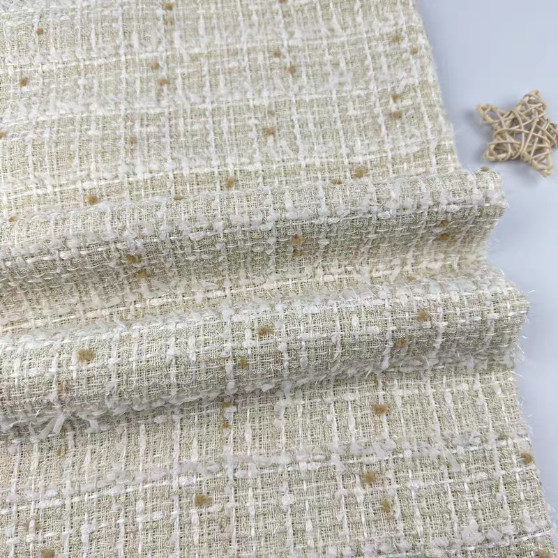 Spring butterfly yarn small fragrance fabric fine woven tweed clothing designer DIY luggage shoes and hats