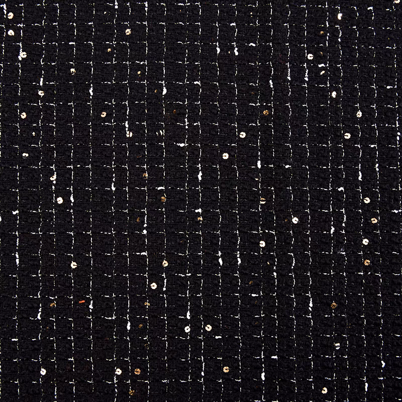 Blue sequin woven small fragrant tweed fabric thickened autumn and winter clothing fabric diy handmade high-definition jacket