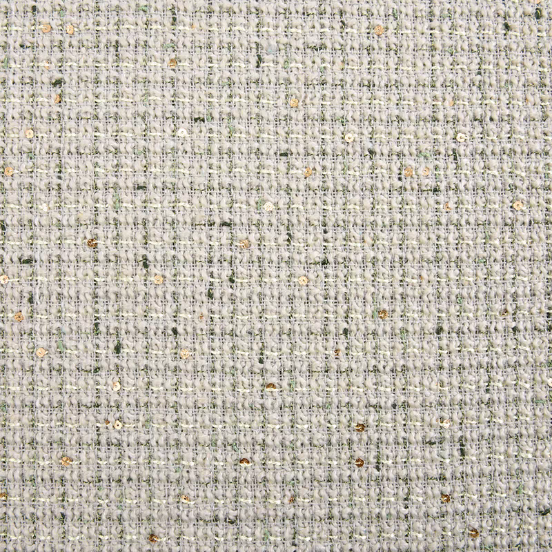 Blue sequin woven small fragrant tweed fabric thickened autumn and winter clothing fabric diy handmade high-definition jacket