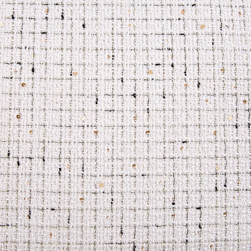 Blue sequin woven small fragrant tweed fabric thickened autumn and winter clothing fabric diy handmade high-definition jacket