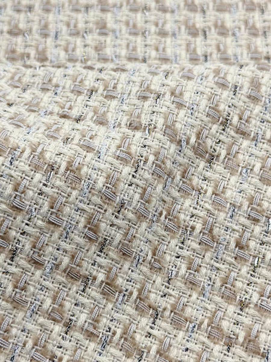 New woven small fragrance fabric fashion clothing designer vest dress DIY handmade tweed fabric