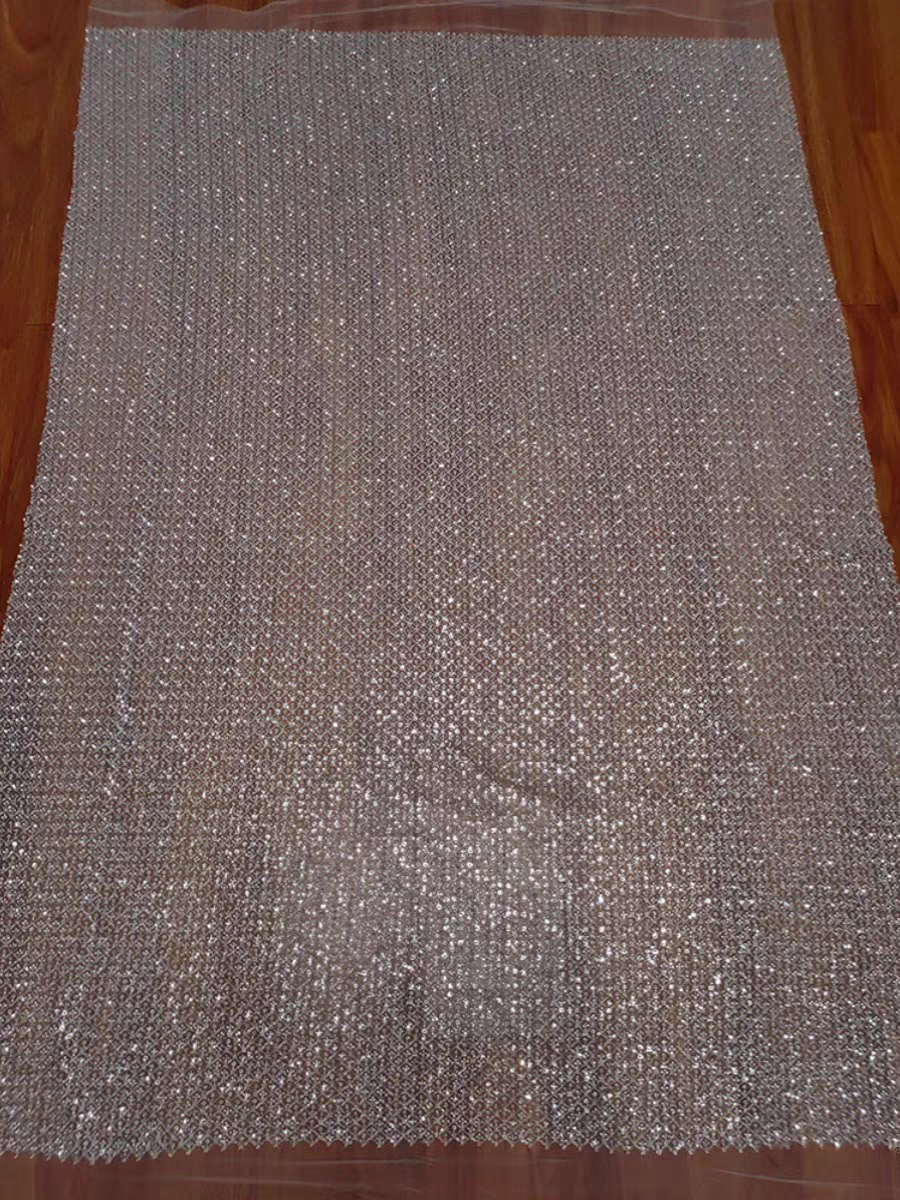 New three-dimensional embroidery sequins beading lace fabric wedding dress mesh accessories DIY decorative clothing fabrics | Amehandmadesg