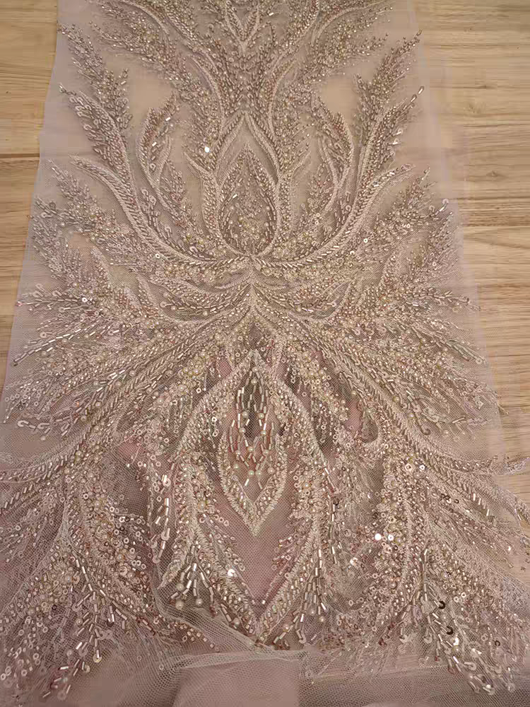 Multicolor lace fabric beaded sequins wedding gauze mesh custom dress DIY clothing accessories lace decorative mesh