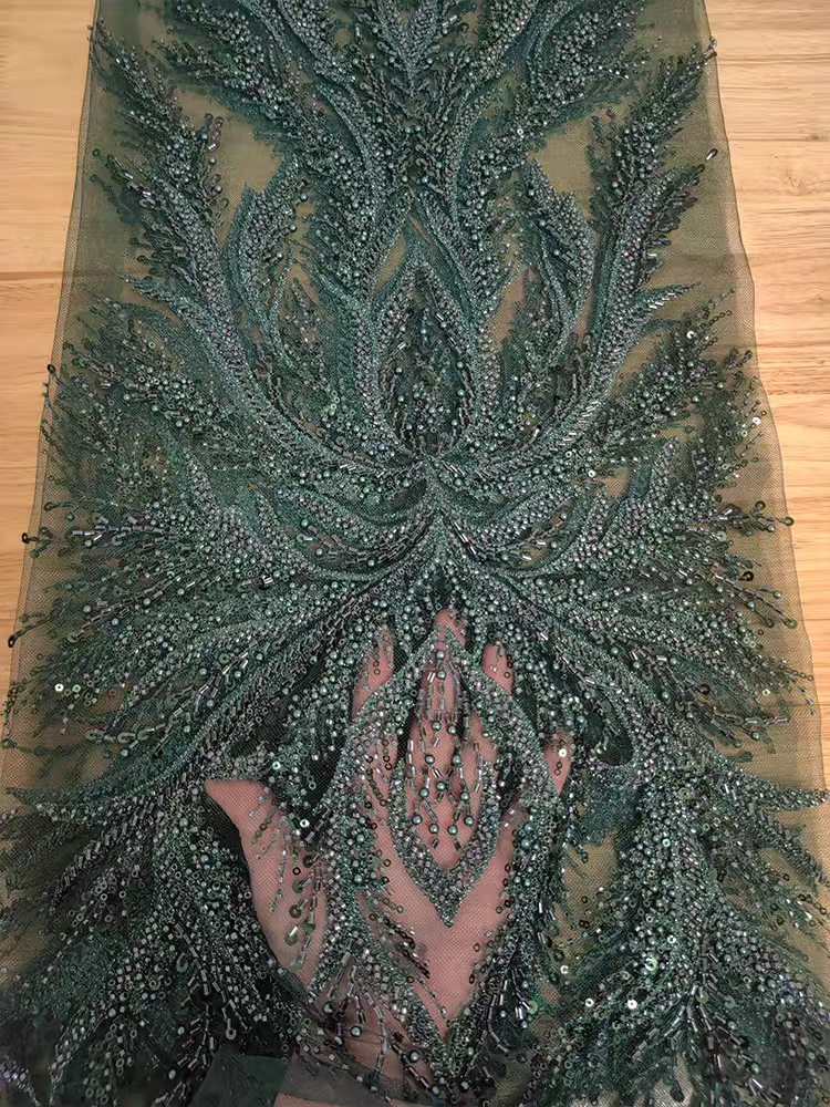 Multicolor lace fabric beaded sequins wedding gauze mesh custom dress DIY clothing accessories lace decorative mesh