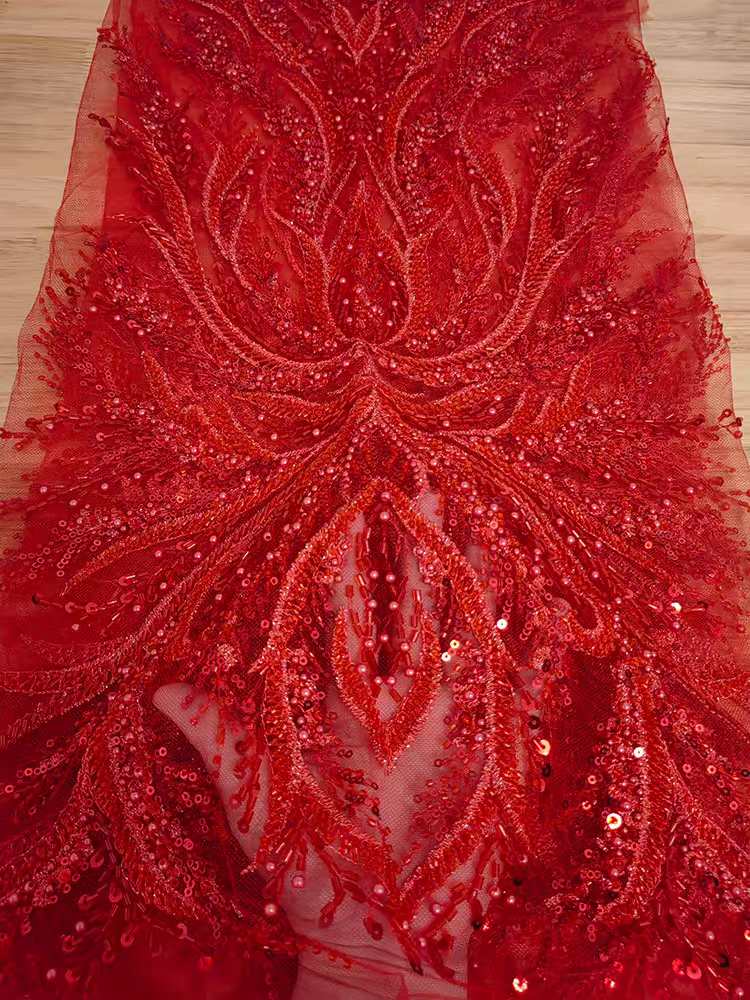Multicolor lace fabric beaded sequins wedding gauze mesh custom dress DIY clothing accessories lace decorative mesh