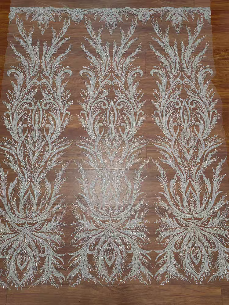 Multicolor lace fabric beaded sequins wedding gauze mesh custom dress DIY clothing accessories lace decorative mesh