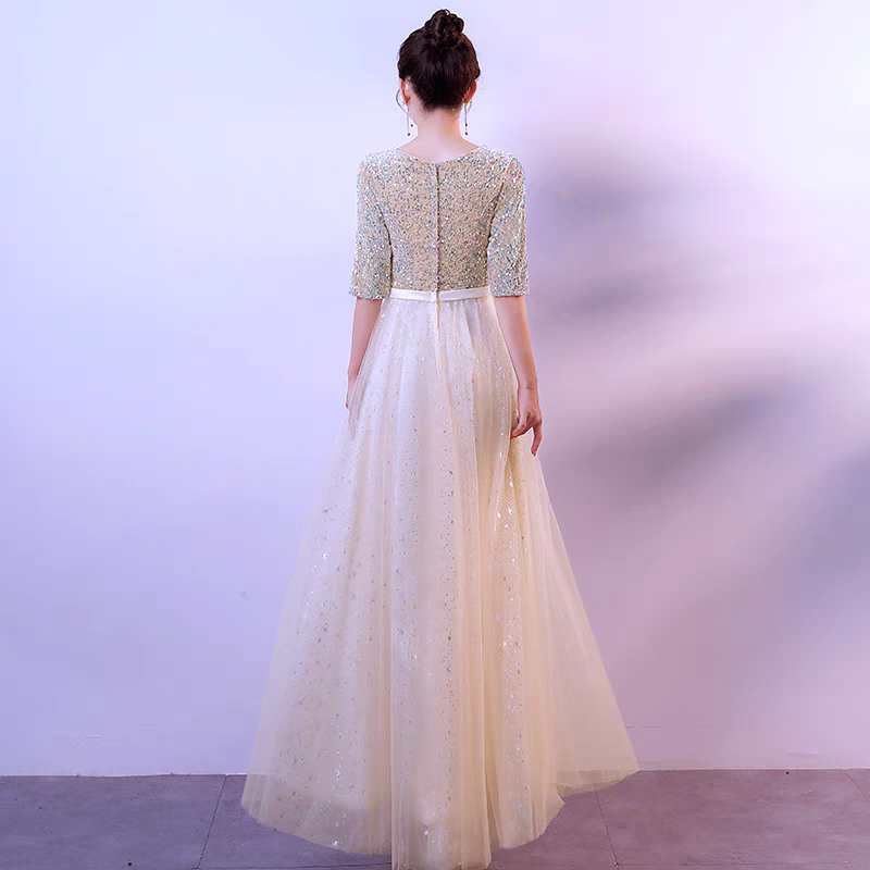 EG-SALE-AME-00116 performance costumes female long skirt chorus costumes art examination solo recitation performance costumes