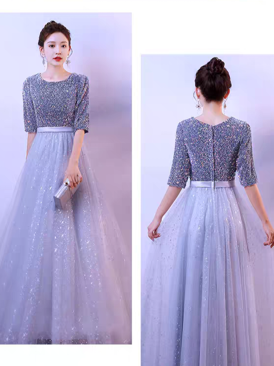 EG-SALE-AME-00116 performance costumes female long skirt chorus costumes art examination solo recitation performance costumes
