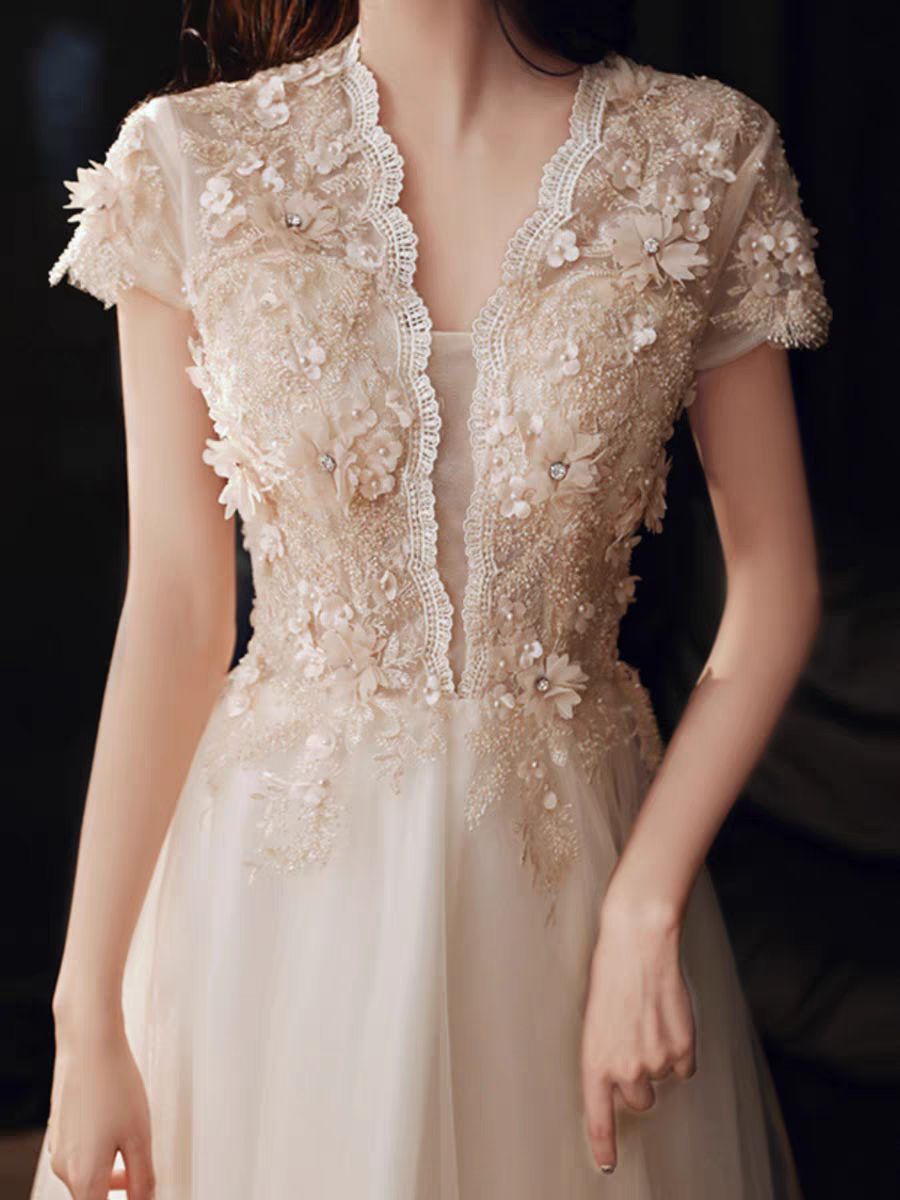 EG-SALE-AME-00207 French style Lemondtajoes annual party evening dress Tea lenght skirt female niche light luxury banquet temperament sparkling sequins