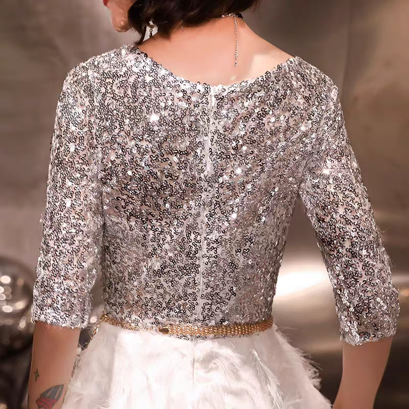 EG-SALE-AME-00204 Evening dress new style banquet noble temperament celebrity high-end aura queen slim female art exam host dress