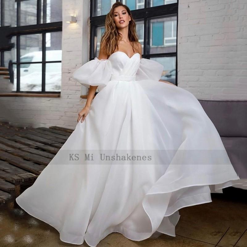New wedding dress smudge chest Korean-style super-fairy thin word thin one-word shoulder-length wear out of the yarn system hot bar the same