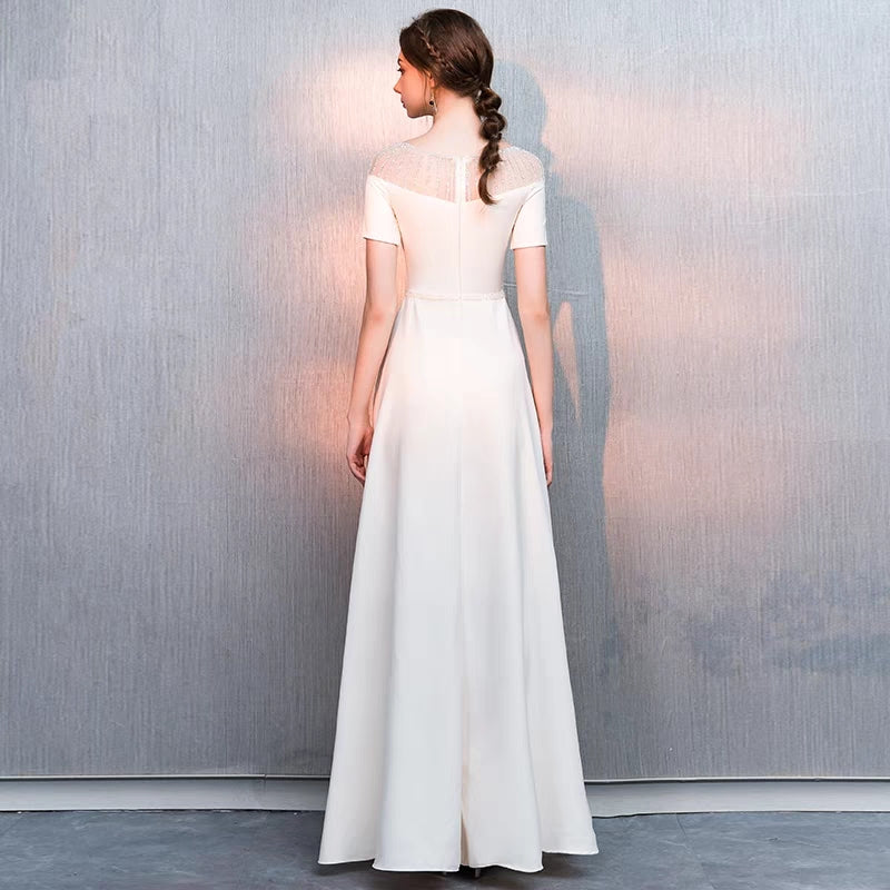 Wedding Dress girl fashion new banquet noble host long temperament thin birthday party dress