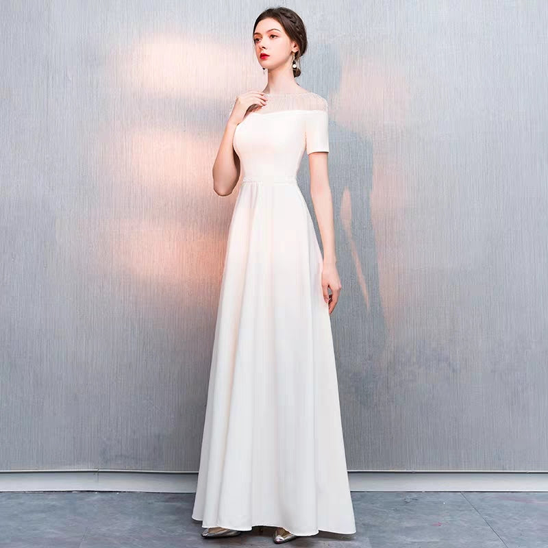 Wedding Dress girl fashion new banquet noble host long temperament thin birthday party dress