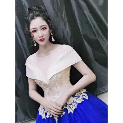 dress female pompous skirt long vocal art examination dress host annual meeting evening dress pompous skirt