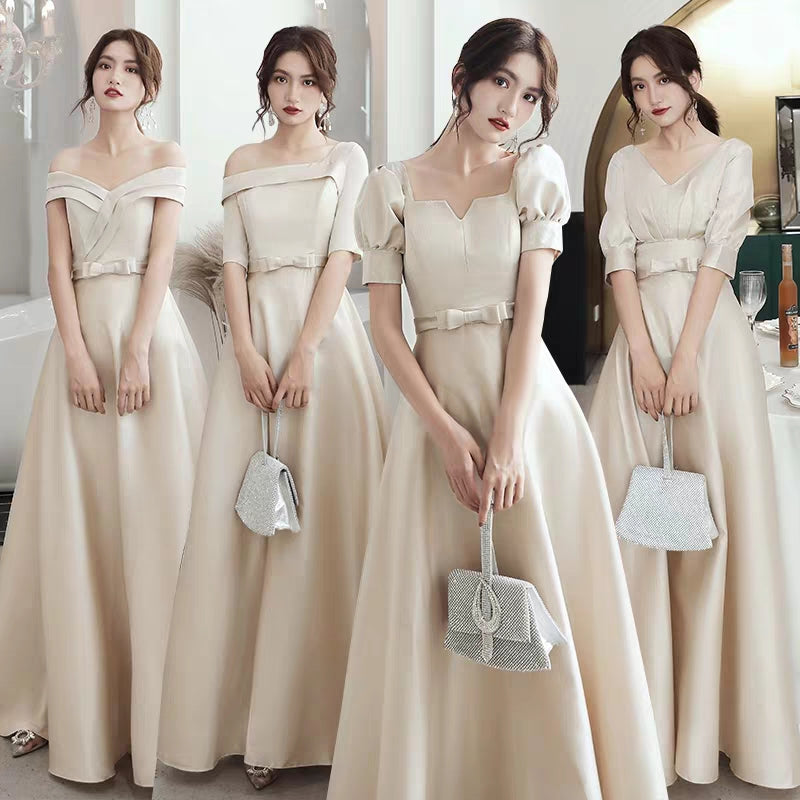Chorus performance costume evening dress dress female fairy temperament host autumn and winter long skirt female slim bridesmaid dress