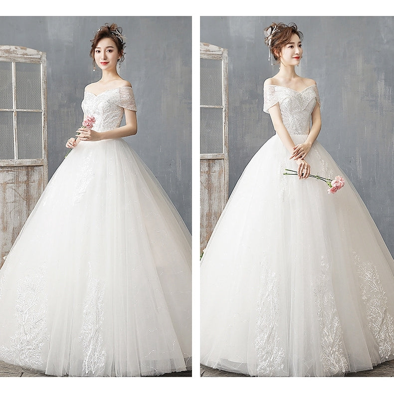white off shoulder wedding dresses palace thin