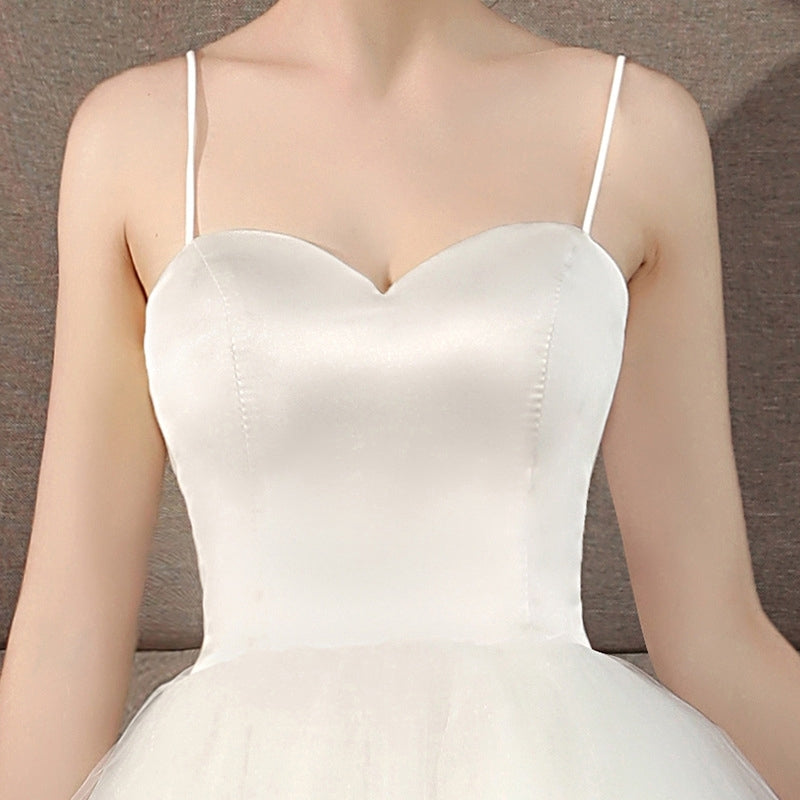 wedding dress bridesmaid dress sling short department of travel