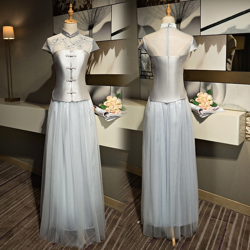 Girlfriend Dresses Wedding Bridesmaid Dress Sisters Chinese Style Full 2019 New