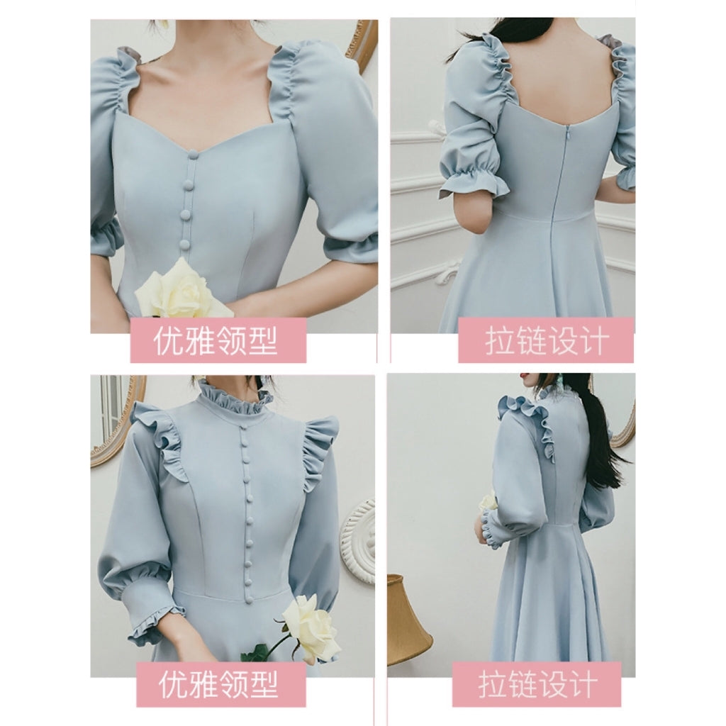Beautiful Light Moran Bridesmaid Dress Female Winter Bridesmaid Dress Fairy