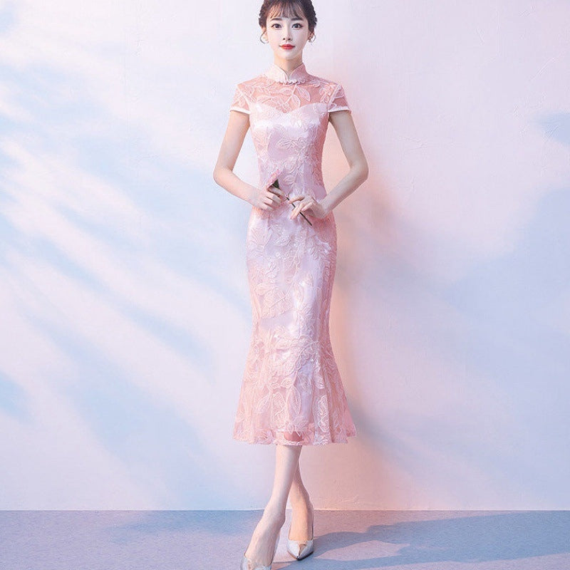 Cheongsam New Fashion Fishtail Temperament Young Girl Chinese Style Dress