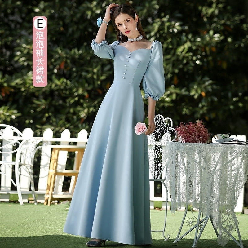 Bridesmaid Dress Beautiful Chiffon Dress Party Dress Women Long Dinner Dress Prom Dress Women Gown 0008