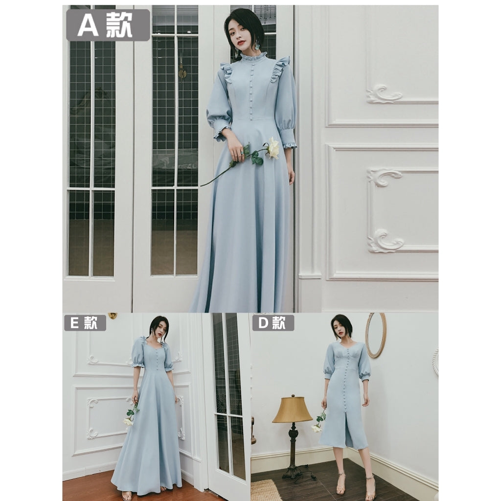 Beautiful Light Moran Bridesmaid Dress Female Winter Bridesmaid Dress Fairy