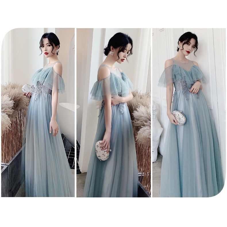 Fried Chicken And Thin Travel Dress Autumn Winter Green Bridesmaid Dress