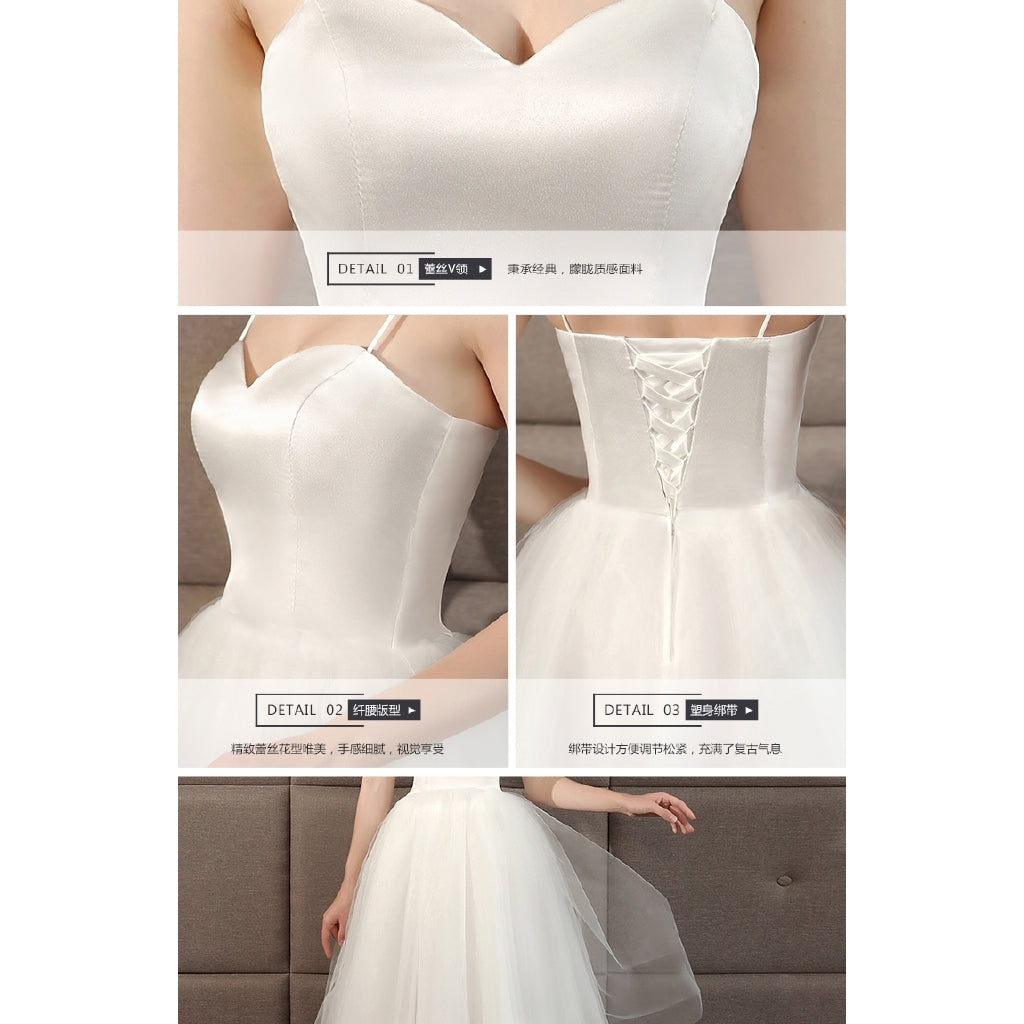 wedding dress bridesmaid dress sling short department of travel