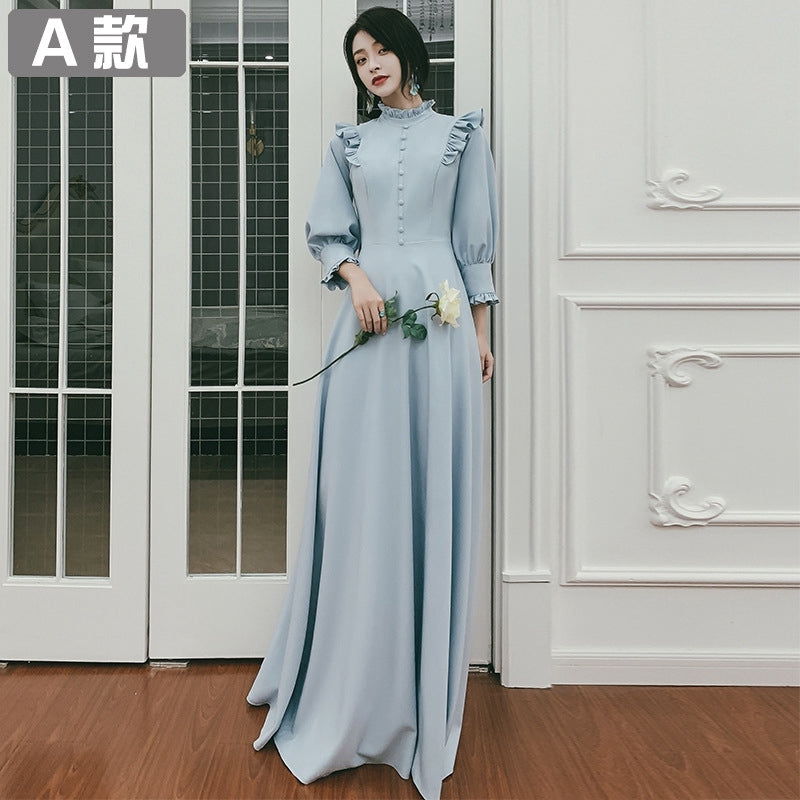Bridesmaid Dress Beautiful Chiffon Dress Party Dress Women Long Dinner Dress Prom Dress Women Gown 0008