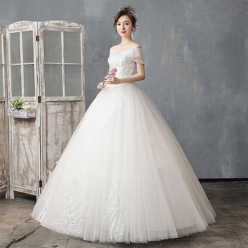white off shoulder wedding dresses palace thin