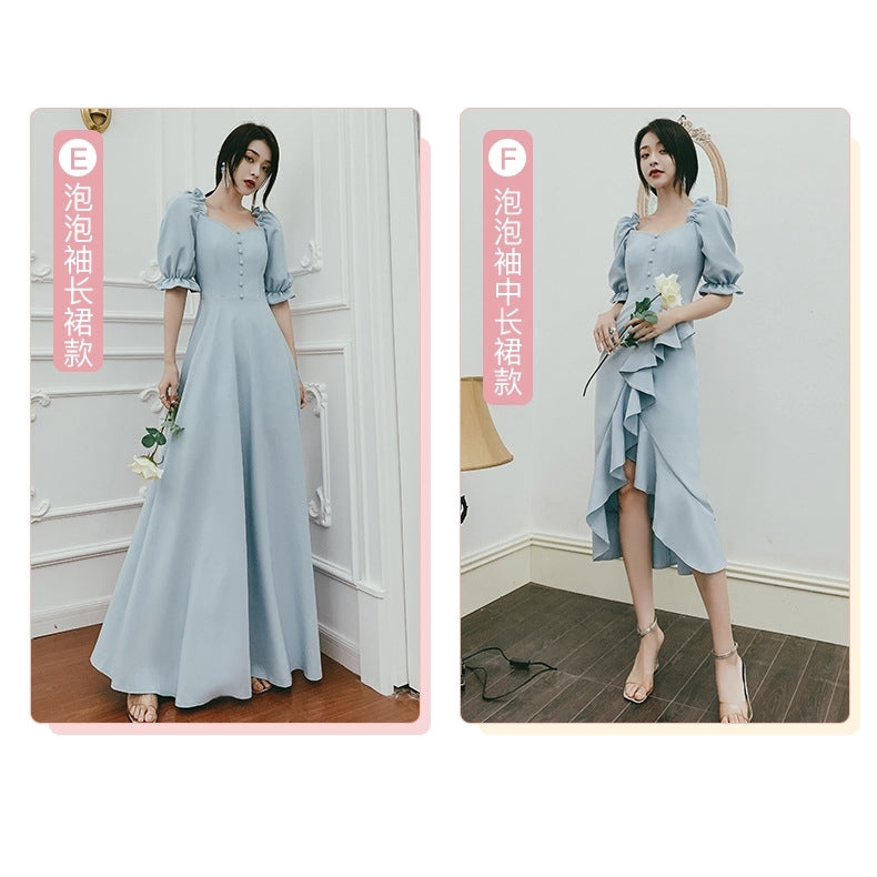 Beautiful Light Moran Bridesmaid Dress Female Winter Bridesmaid Dress Fairy