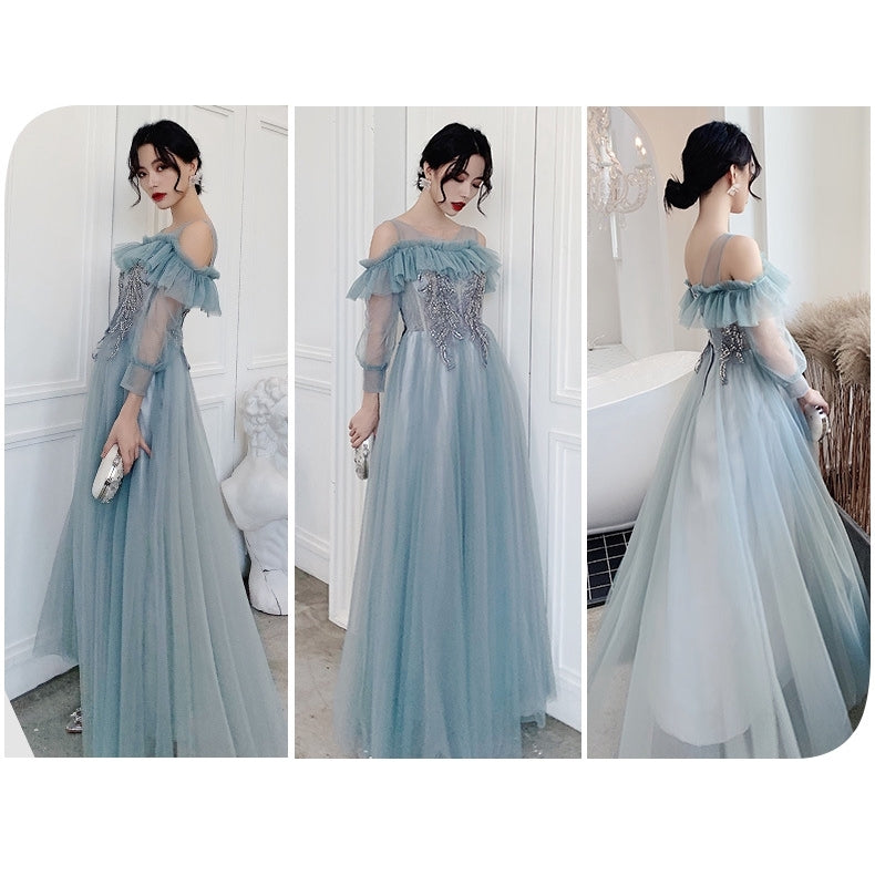 Fried Chicken And Thin Travel Dress Autumn Winter Green Bridesmaid Dress