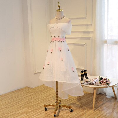 Elegant Students Princess off the Shoulder Dress Party Art Solo Embroidered Dames Jurken Haute Couture Noble GownBirthday A221