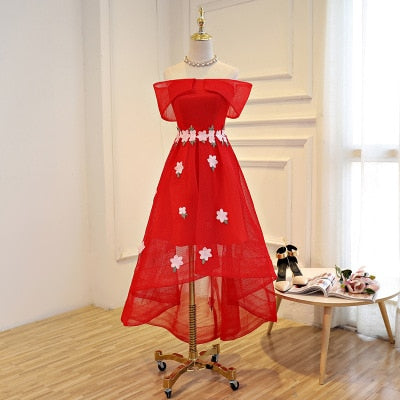 Elegant Students Princess off the Shoulder Dress Party Art Solo Embroidered Dames Jurken Haute Couture Noble GownBirthday A221