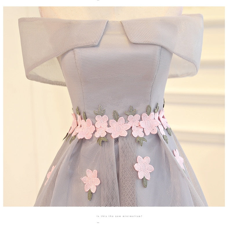Elegant Students Princess off the Shoulder Dress Party Art Solo Embroidered Dames Jurken Haute Couture Noble GownBirthday A221