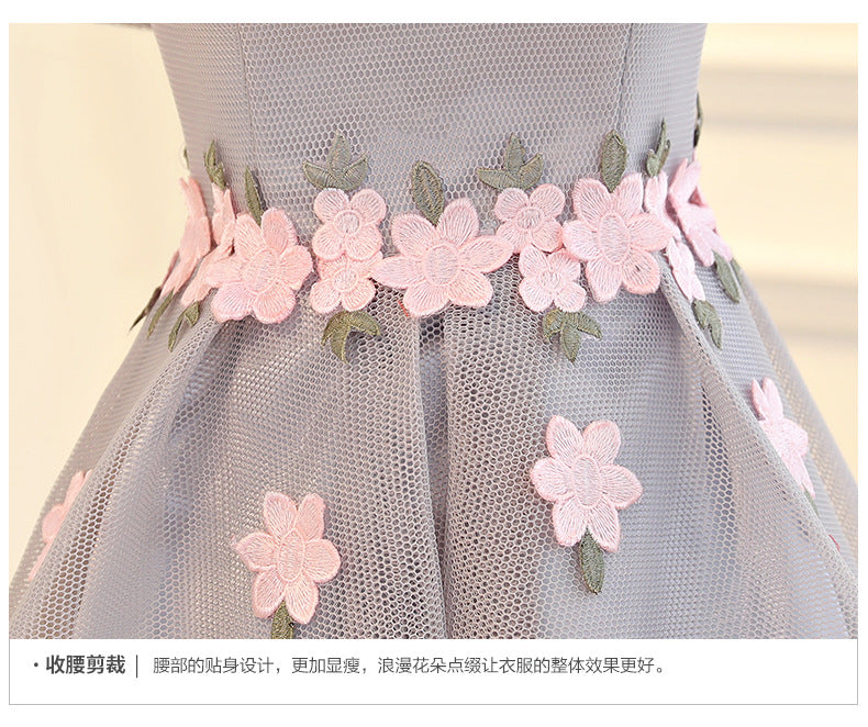 Elegant Students Princess off the Shoulder Dress Party Art Solo Embroidered Dames Jurken Haute Couture Noble GownBirthday A221