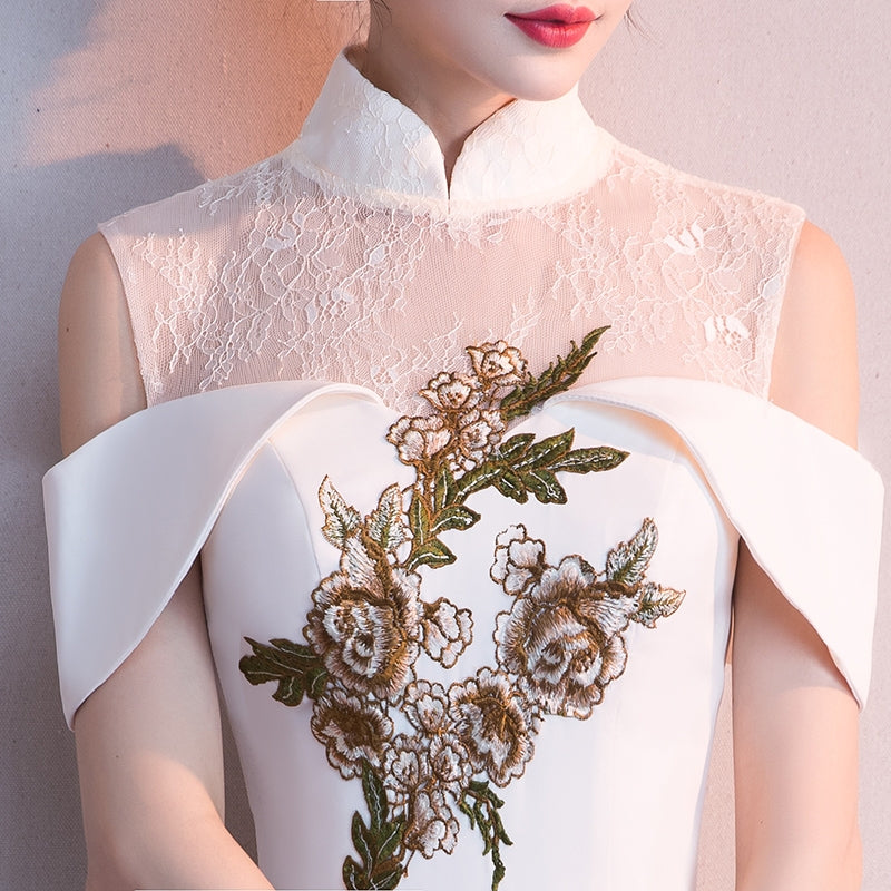 evening dress dress women 2020 new banquet noble elegant temperament sexy fishtail long model can usually wear.