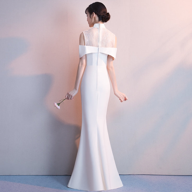 evening dress dress women 2020 new banquet noble elegant temperament sexy fishtail long model can usually wear.