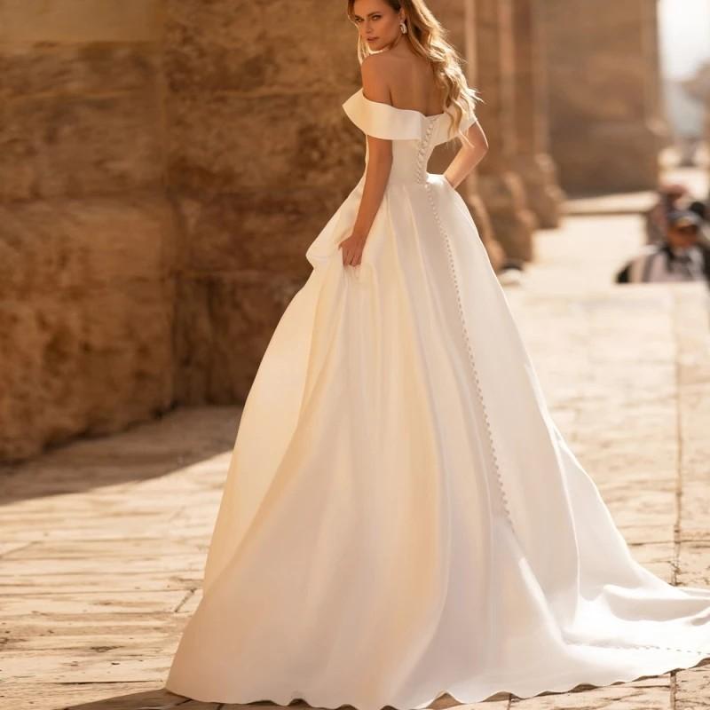 Pleated Sweetheart A-Line ROM Gown