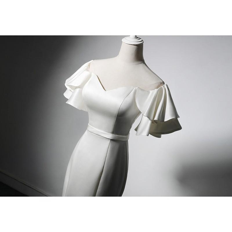 Off-Shoulder Fishtail ROM Gown