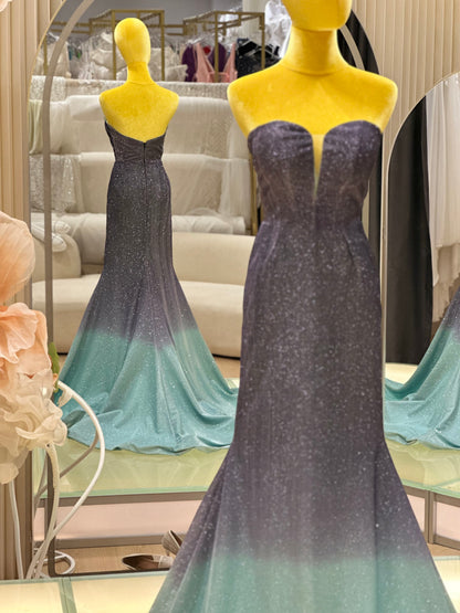 EG-AME-10007 EVENING GOWN PREMIUM FABRIC SIZE XS BUST 82 WAIST 65